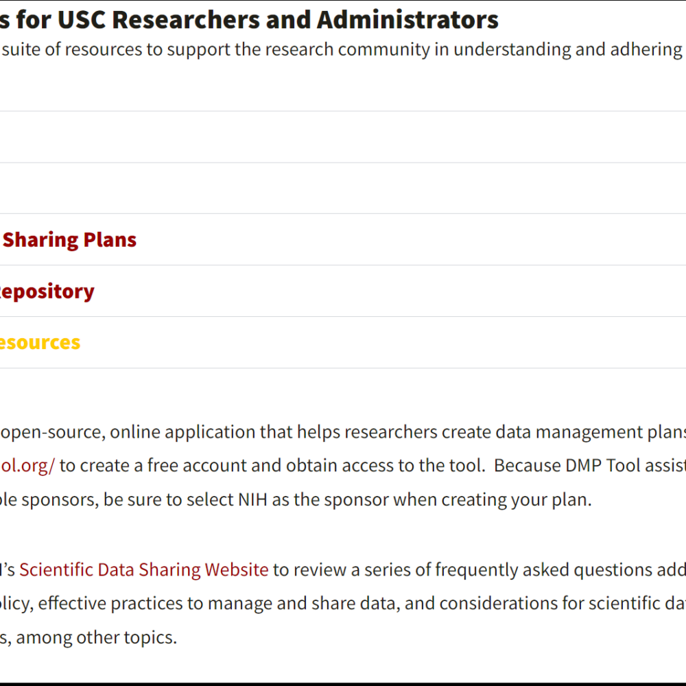 NIH Data Management and Sharing (DMS) Pilot Update